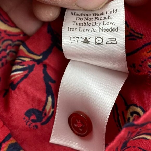 Coldwater Creek Womens Shirt Medium Long Sleeve Floral Red Casual Retro Y2K - Picture 8 of 8